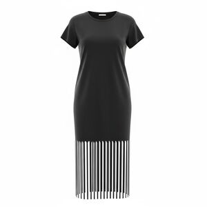 BIBI Black Fringe Dress – Women’s M